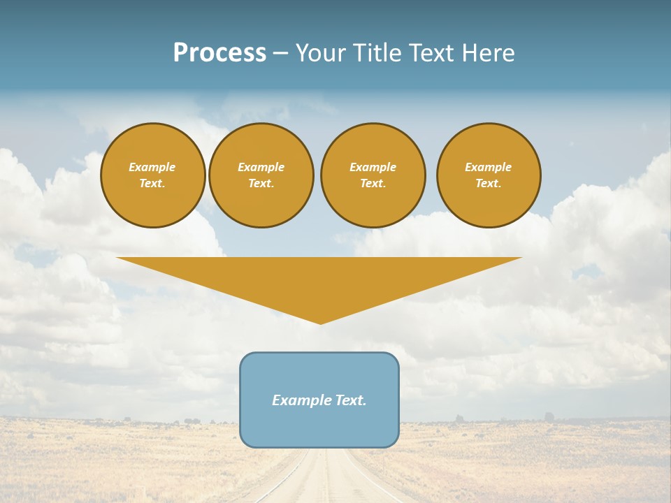 Vibrant Image Of Highway And Blue Sky PowerPoint Template