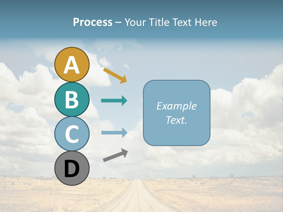 Vibrant Image Of Highway And Blue Sky PowerPoint Template
