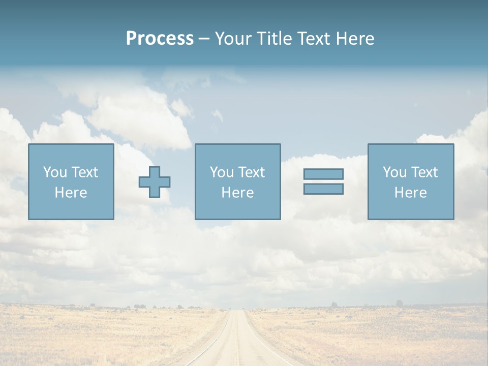 Vibrant Image Of Highway And Blue Sky PowerPoint Template