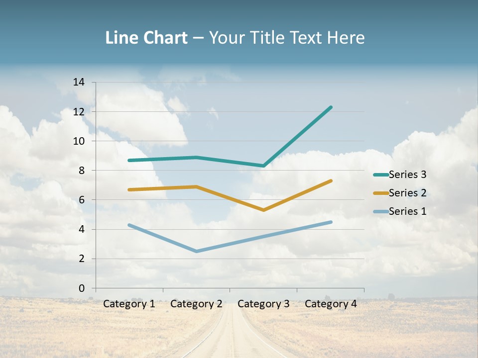 Vibrant Image Of Highway And Blue Sky PowerPoint Template