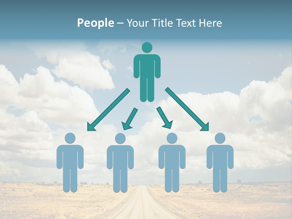 Vibrant Image Of Highway And Blue Sky PowerPoint Template