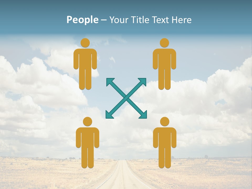 Vibrant Image Of Highway And Blue Sky PowerPoint Template