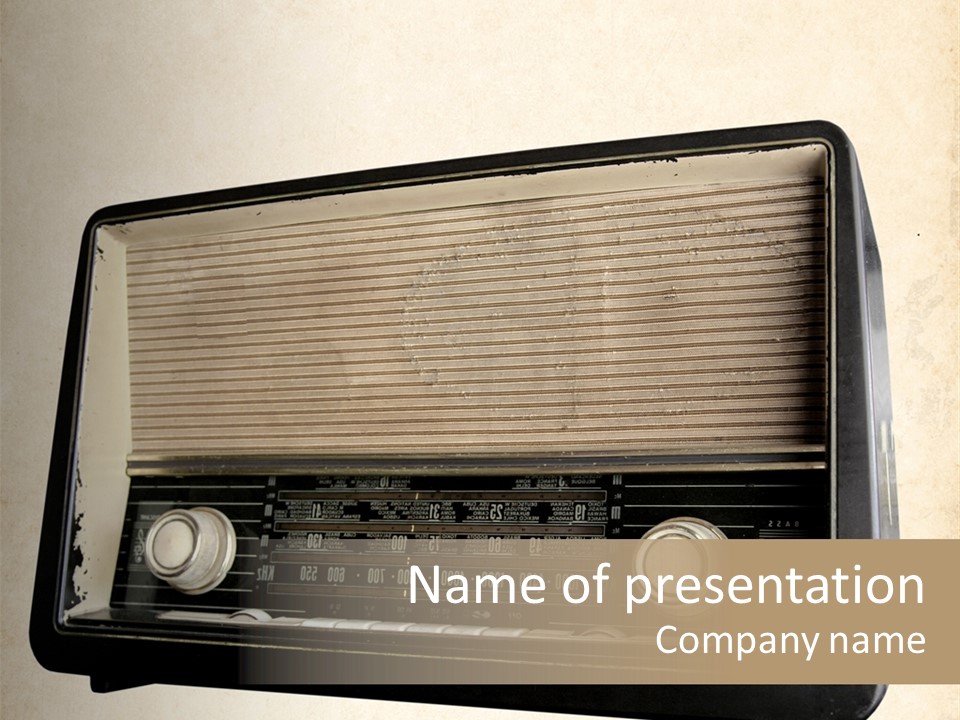 Retro Radio Background PowerPoint Template