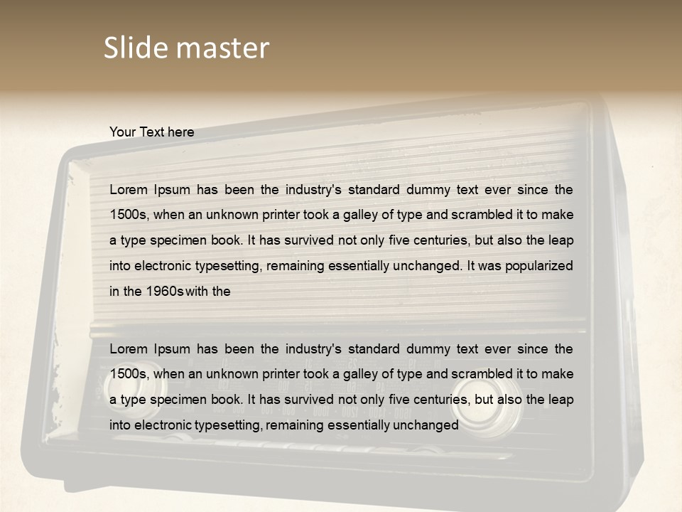 Retro Radio Background PowerPoint Template