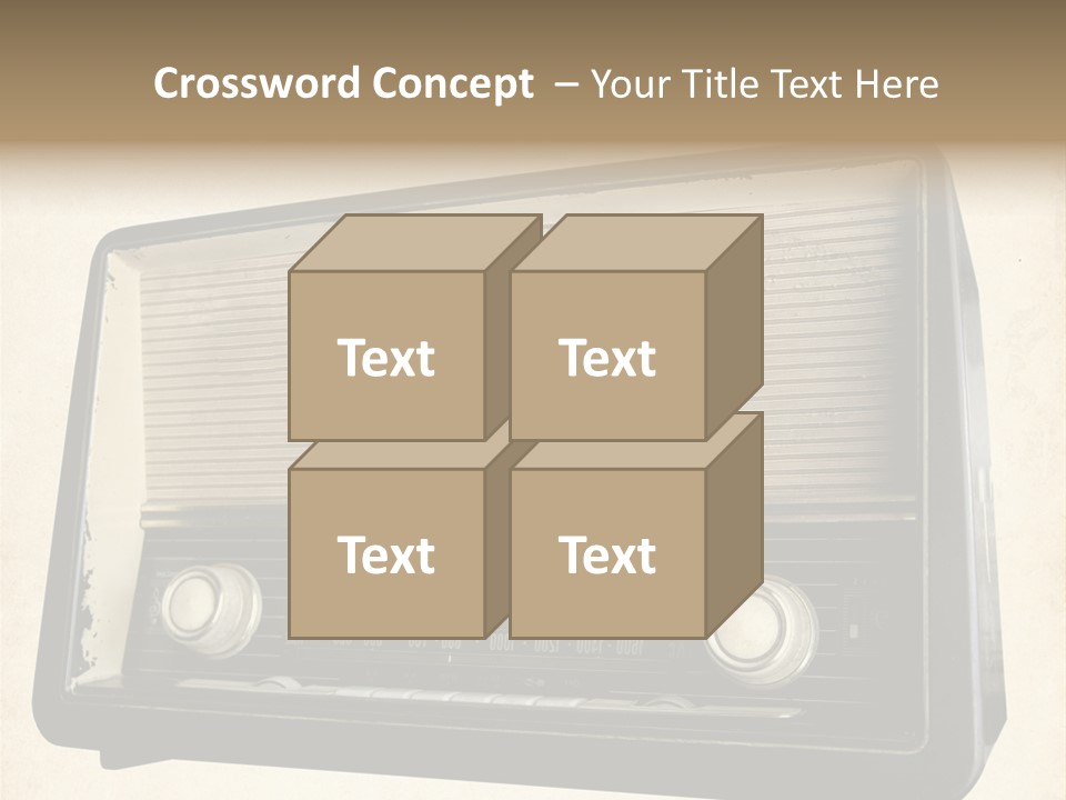 Retro Radio Background PowerPoint Template
