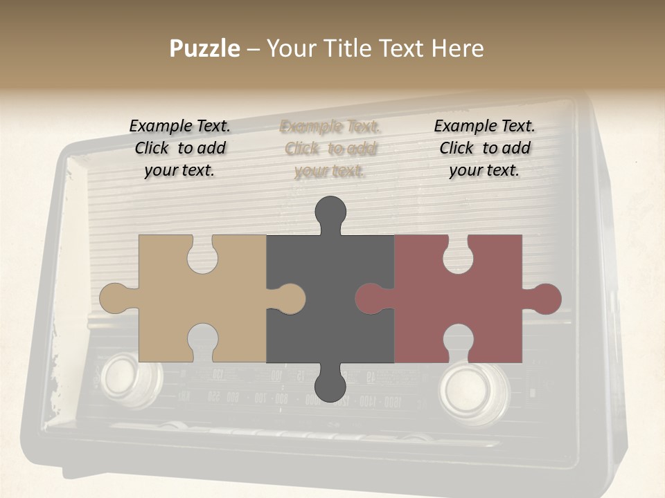 Retro Radio Background PowerPoint Template