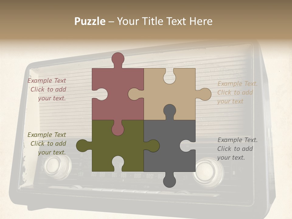Retro Radio Background PowerPoint Template