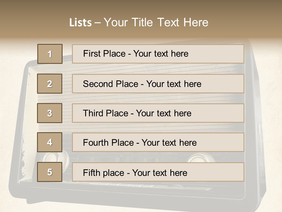 Retro Radio Background PowerPoint Template