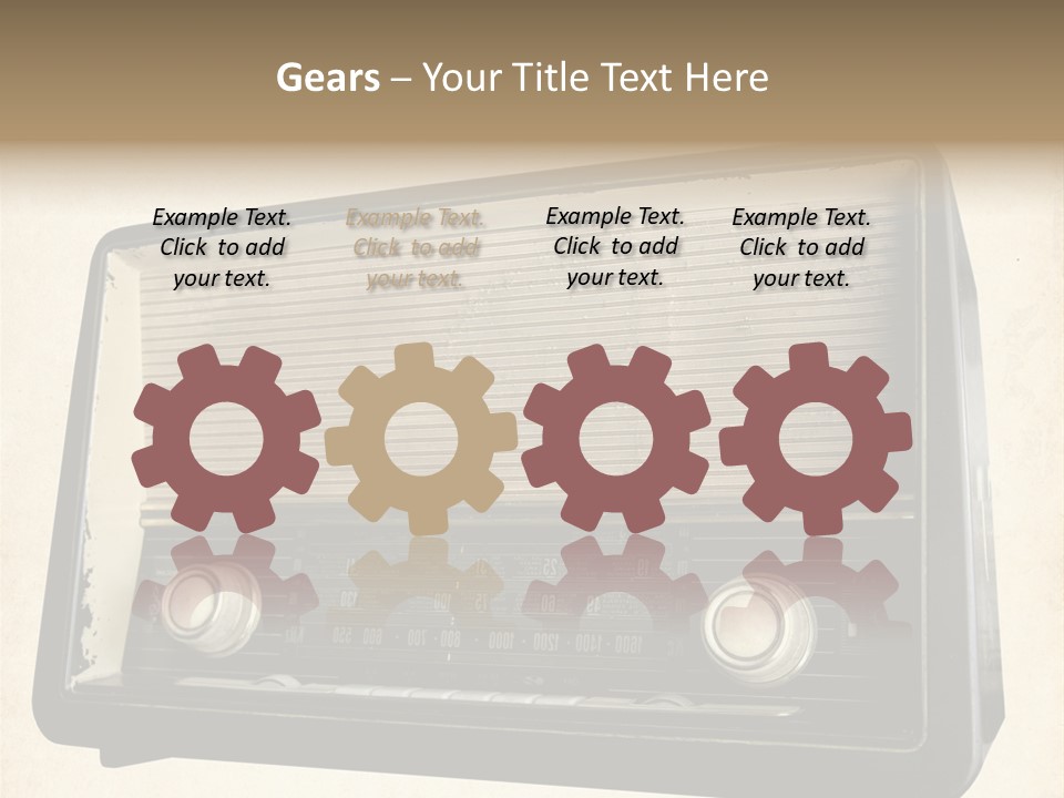 Retro Radio Background PowerPoint Template