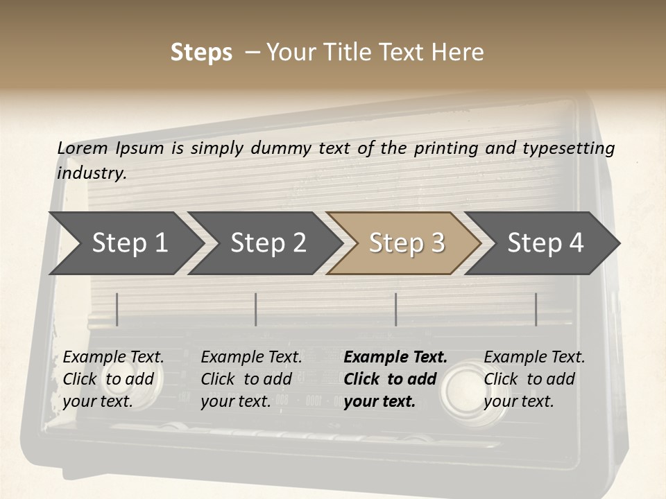 Retro Radio Background PowerPoint Template