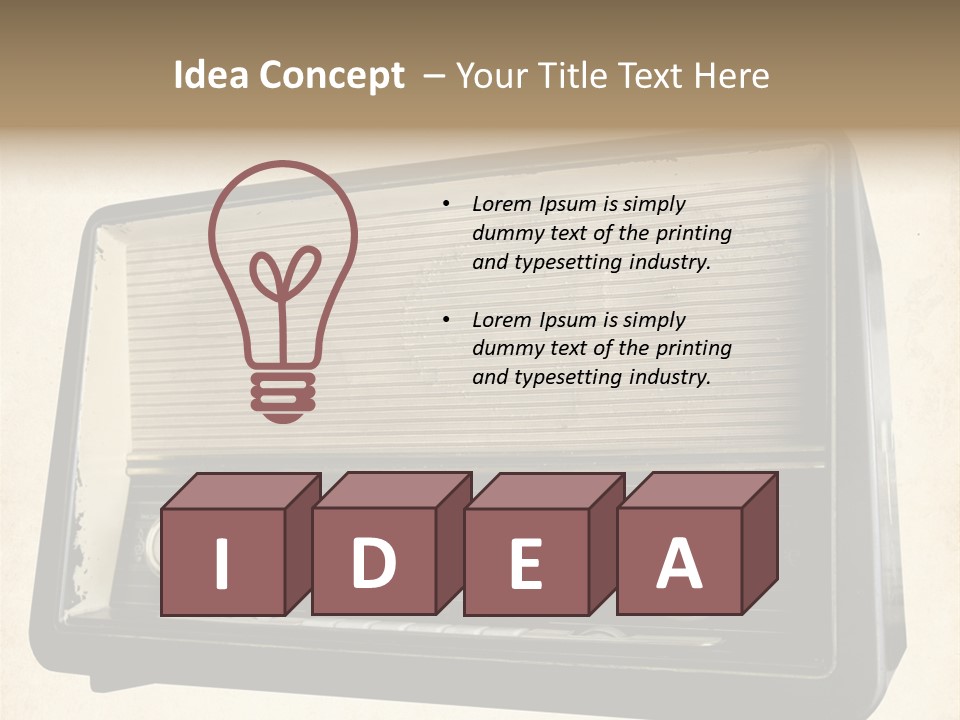 Retro Radio Background PowerPoint Template