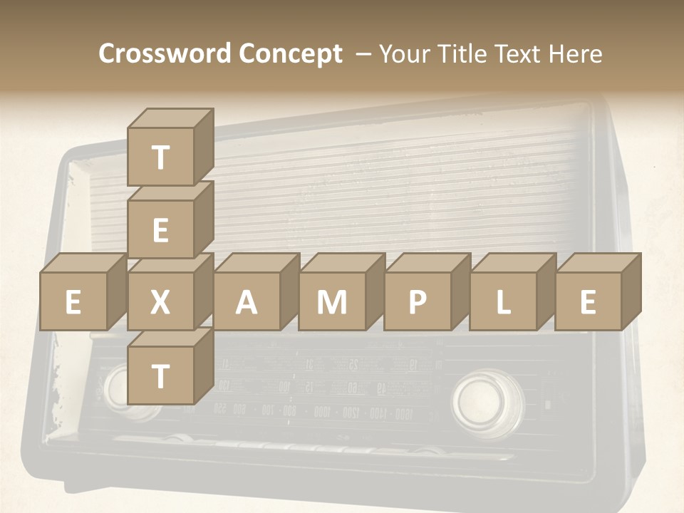 Retro Radio Background PowerPoint Template