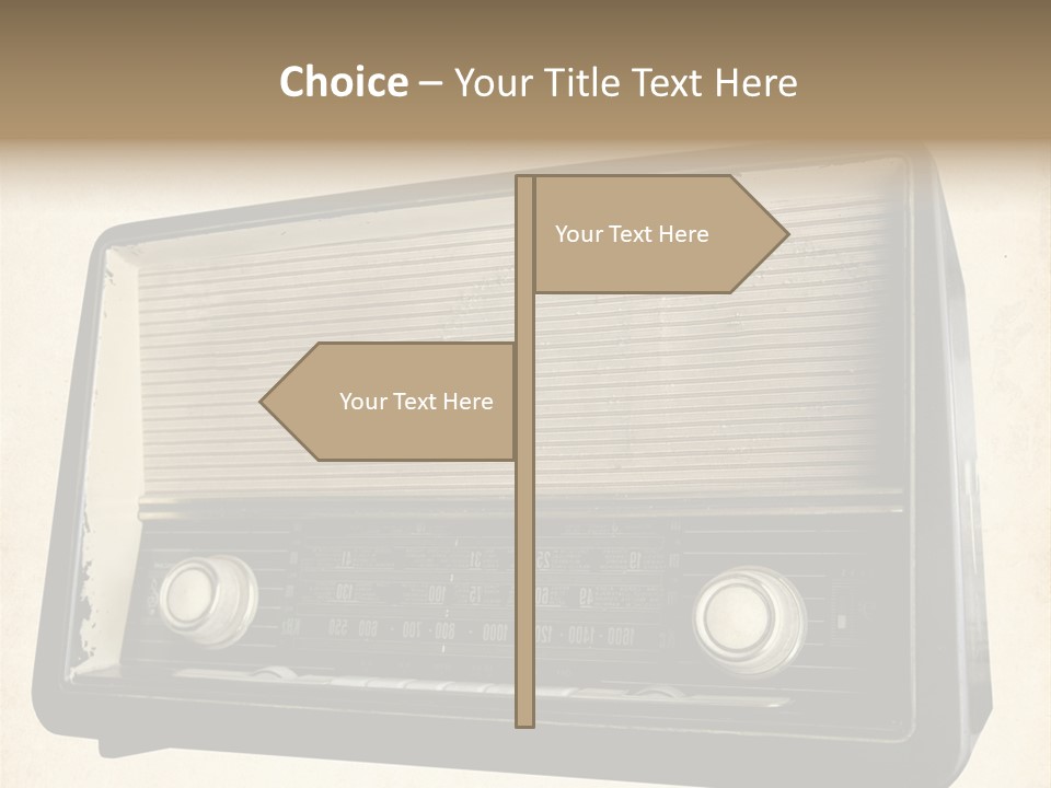 Retro Radio Background PowerPoint Template