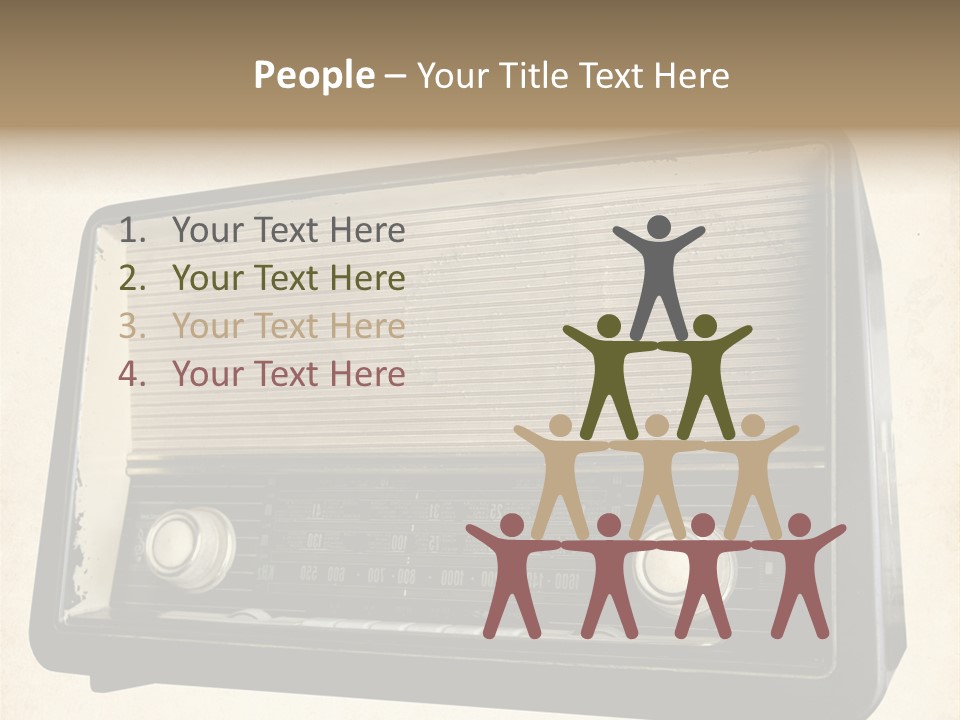 Retro Radio Background PowerPoint Template