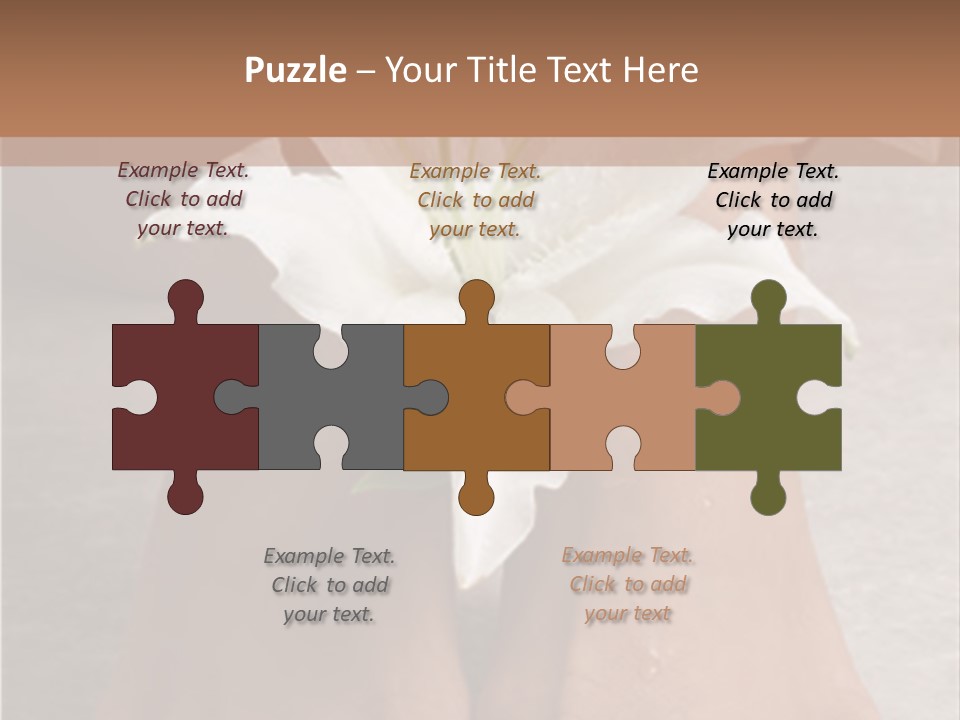 Wet Feet And Madonna Lily PowerPoint Template