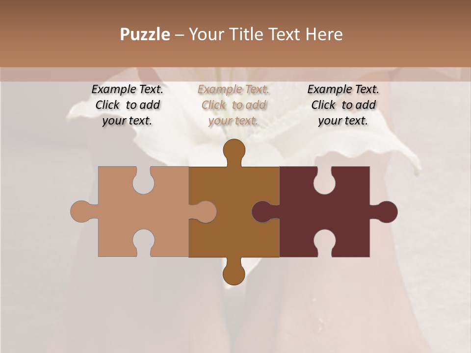 Wet Feet And Madonna Lily PowerPoint Template