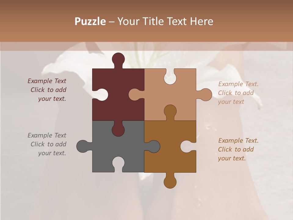 Wet Feet And Madonna Lily PowerPoint Template