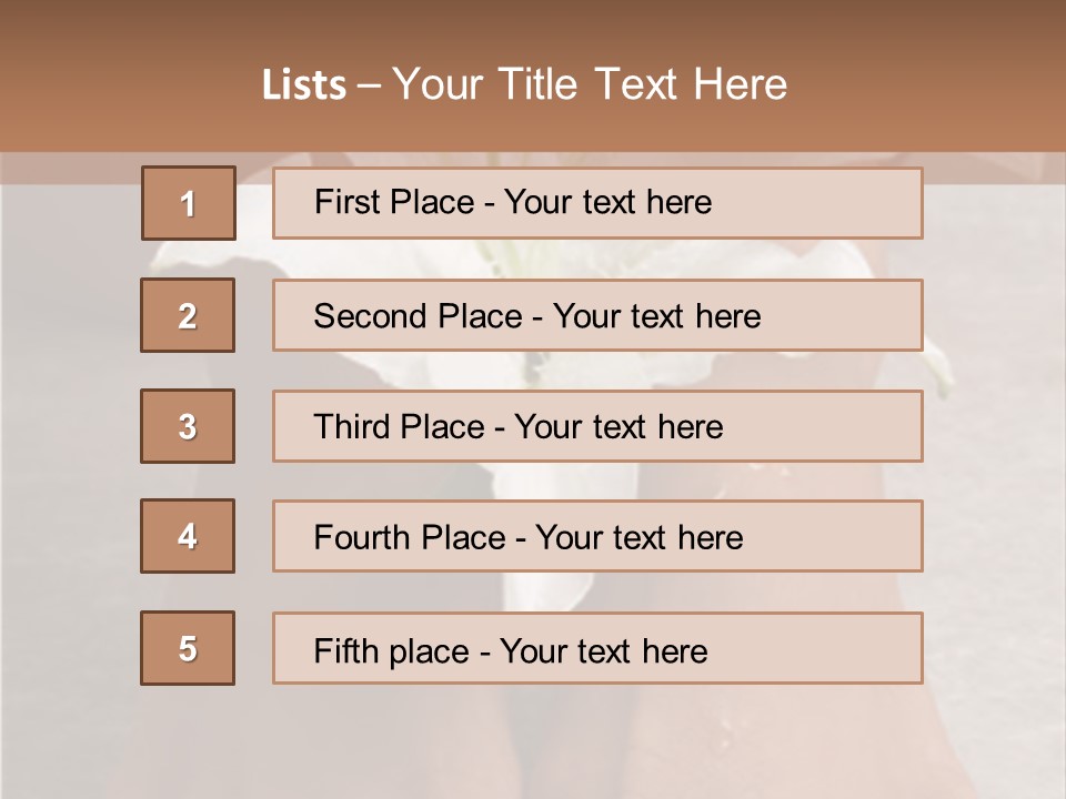 Wet Feet And Madonna Lily PowerPoint Template