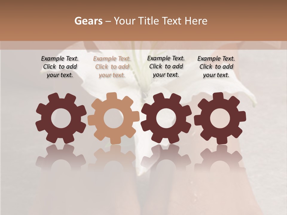 Wet Feet And Madonna Lily PowerPoint Template