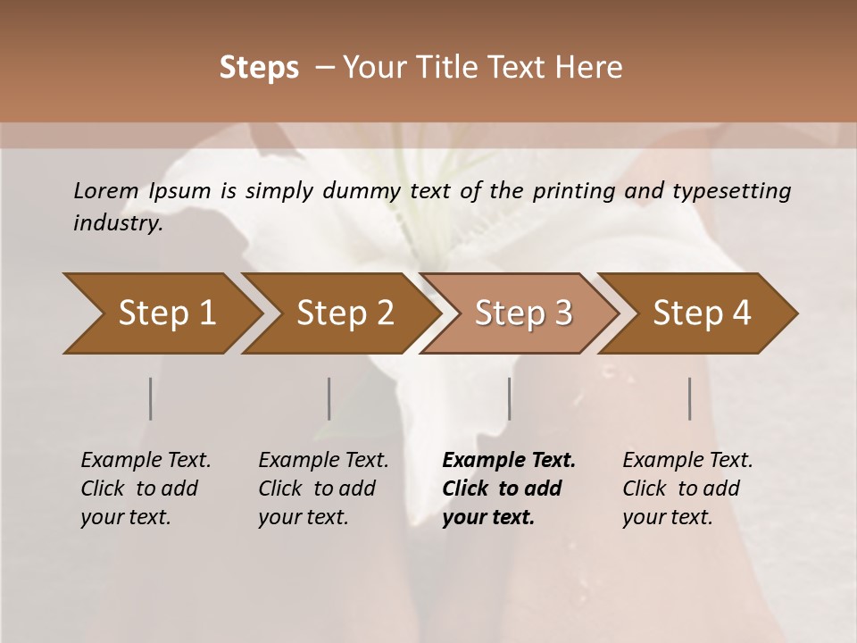 Wet Feet And Madonna Lily PowerPoint Template