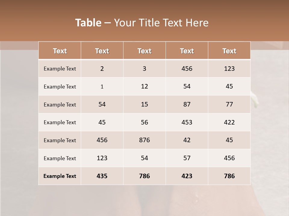 Wet Feet And Madonna Lily PowerPoint Template