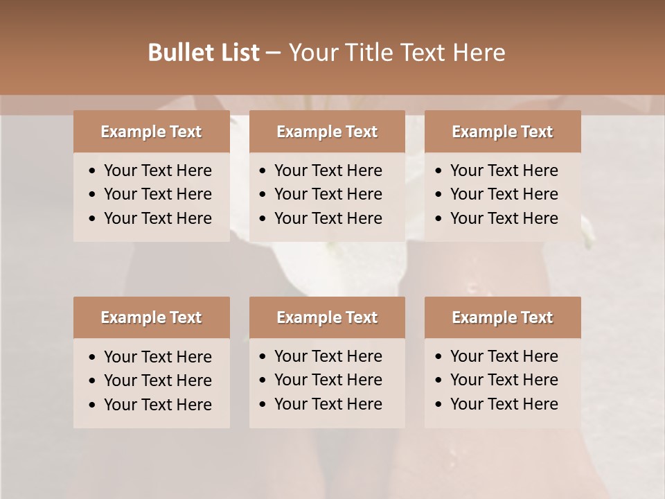 Wet Feet And Madonna Lily PowerPoint Template