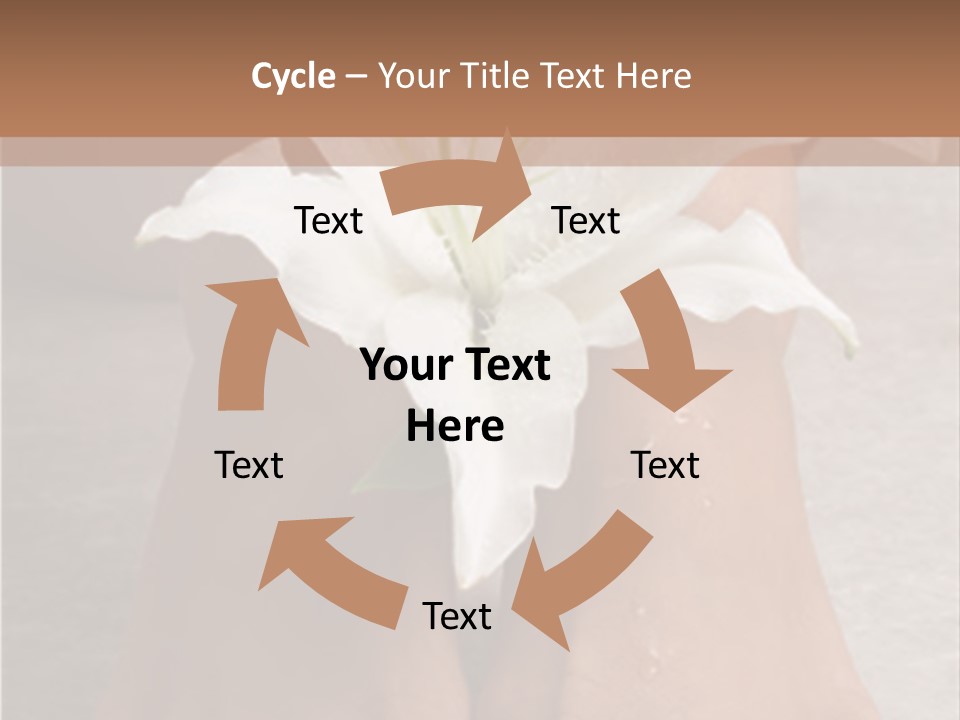 Wet Feet And Madonna Lily PowerPoint Template