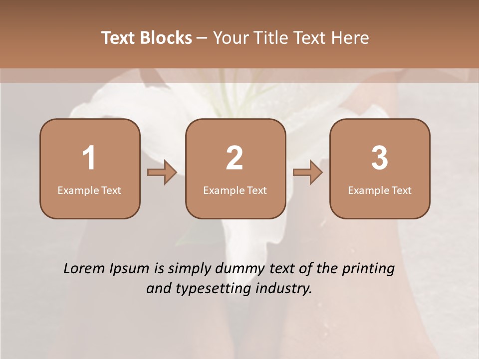 Wet Feet And Madonna Lily PowerPoint Template