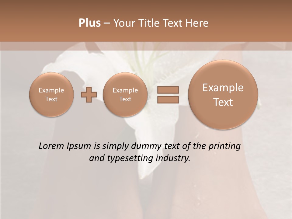 Wet Feet And Madonna Lily PowerPoint Template