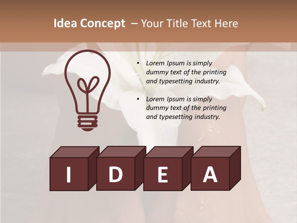 Wet Feet And Madonna Lily PowerPoint Template