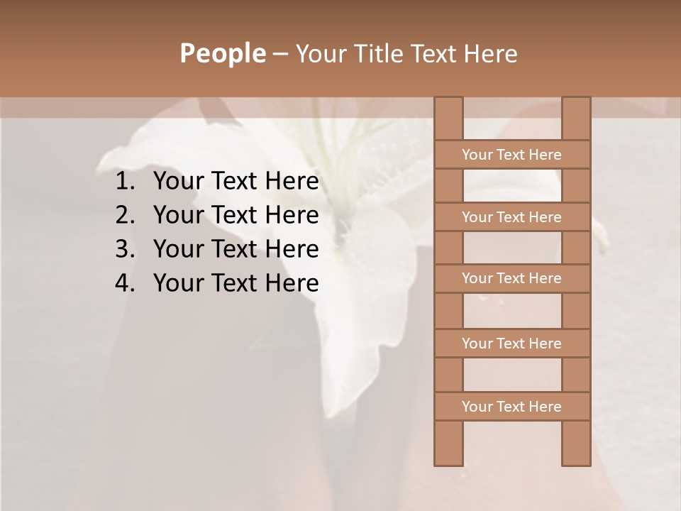 Wet Feet And Madonna Lily PowerPoint Template