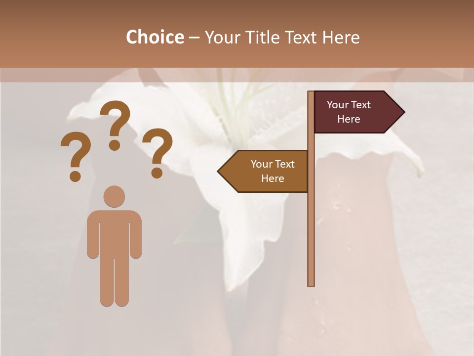 Wet Feet And Madonna Lily PowerPoint Template