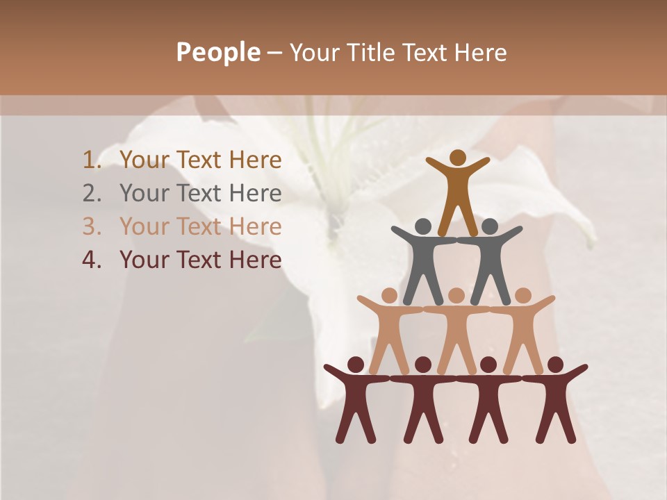 Wet Feet And Madonna Lily PowerPoint Template