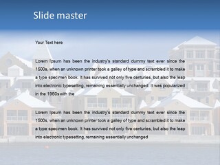 Bermudian Style Architecture In Condominiums Along The Waterfront In Hamilton. Bermuda. PowerPoint Template