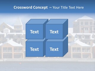 Bermudian Style Architecture In Condominiums Along The Waterfront In Hamilton. Bermuda. PowerPoint Template