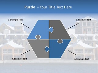 Bermudian Style Architecture In Condominiums Along The Waterfront In Hamilton. Bermuda. PowerPoint Template