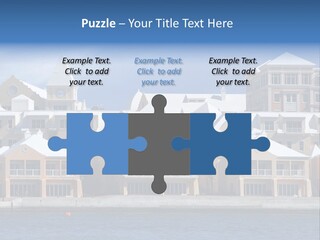 Bermudian Style Architecture In Condominiums Along The Waterfront In Hamilton. Bermuda. PowerPoint Template