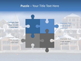 Bermudian Style Architecture In Condominiums Along The Waterfront In Hamilton. Bermuda. PowerPoint Template