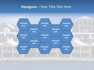 Bermudian Style Architecture In Condominiums Along The Waterfront In Hamilton. Bermuda. PowerPoint Template