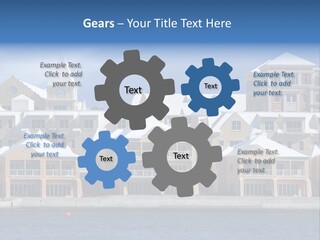 Bermudian Style Architecture In Condominiums Along The Waterfront In Hamilton. Bermuda. PowerPoint Template