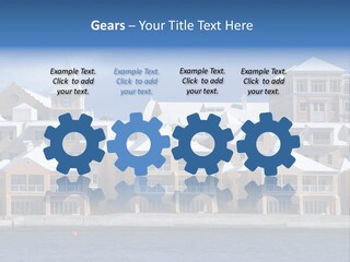 Bermudian Style Architecture In Condominiums Along The Waterfront In Hamilton. Bermuda. PowerPoint Template