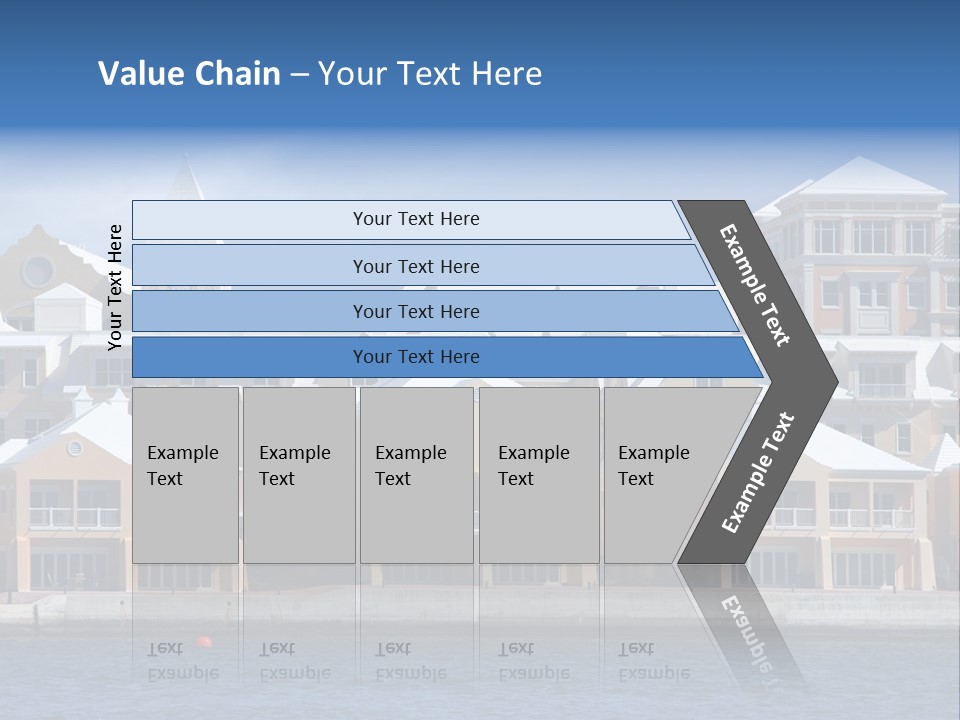 Bermudian Style Architecture In Condominiums Along The Waterfront In Hamilton. Bermuda. PowerPoint Template