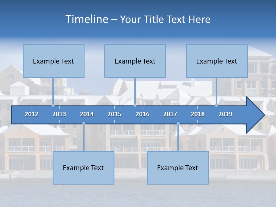 Bermudian Style Architecture In Condominiums Along The Waterfront In Hamilton. Bermuda. PowerPoint Template