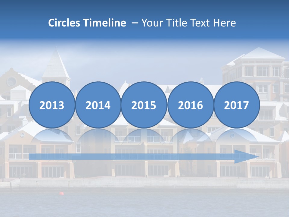 Bermudian Style Architecture In Condominiums Along The Waterfront In Hamilton. Bermuda. PowerPoint Template