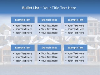 Bermudian Style Architecture In Condominiums Along The Waterfront In Hamilton. Bermuda. PowerPoint Template