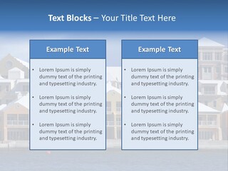 Bermudian Style Architecture In Condominiums Along The Waterfront In Hamilton. Bermuda. PowerPoint Template