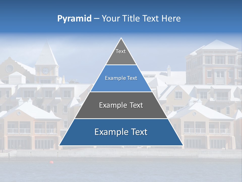 Bermudian Style Architecture In Condominiums Along The Waterfront In Hamilton. Bermuda. PowerPoint Template