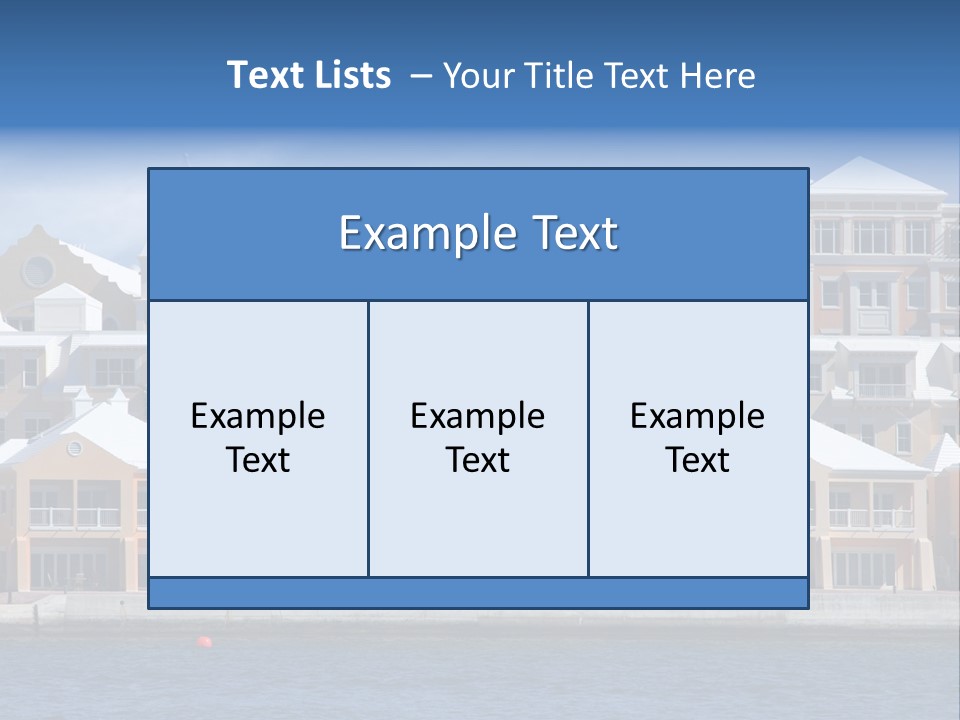 Bermudian Style Architecture In Condominiums Along The Waterfront In Hamilton. Bermuda. PowerPoint Template