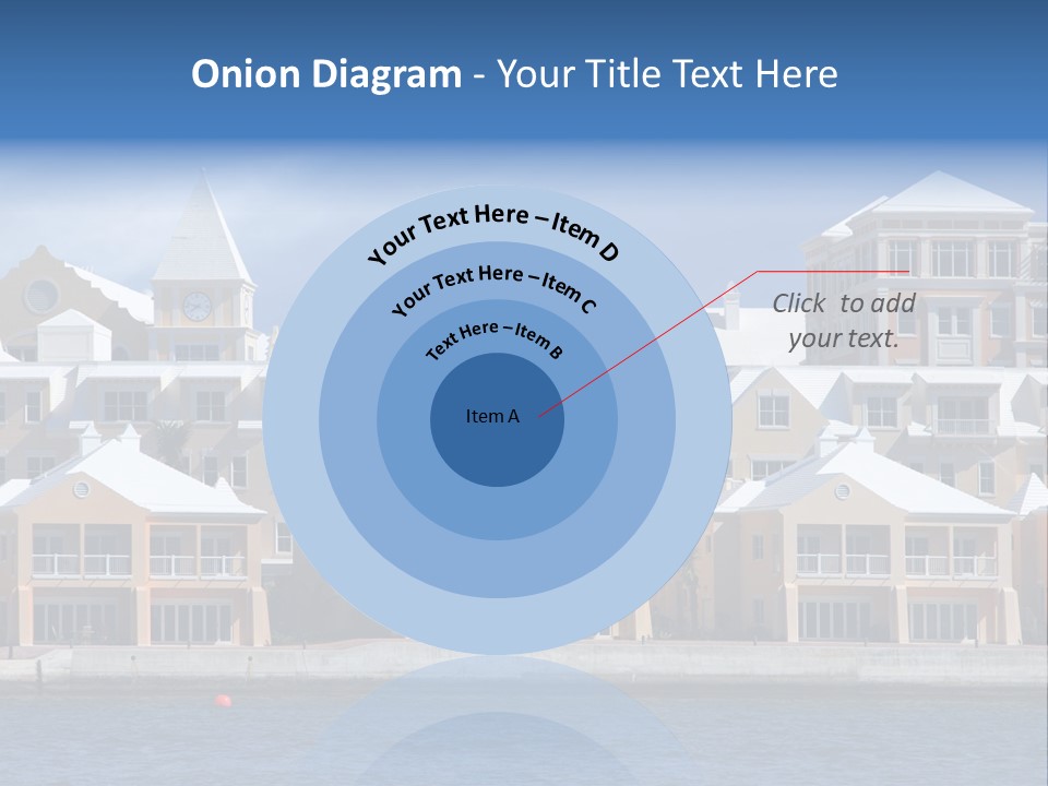 Bermudian Style Architecture In Condominiums Along The Waterfront In Hamilton. Bermuda. PowerPoint Template