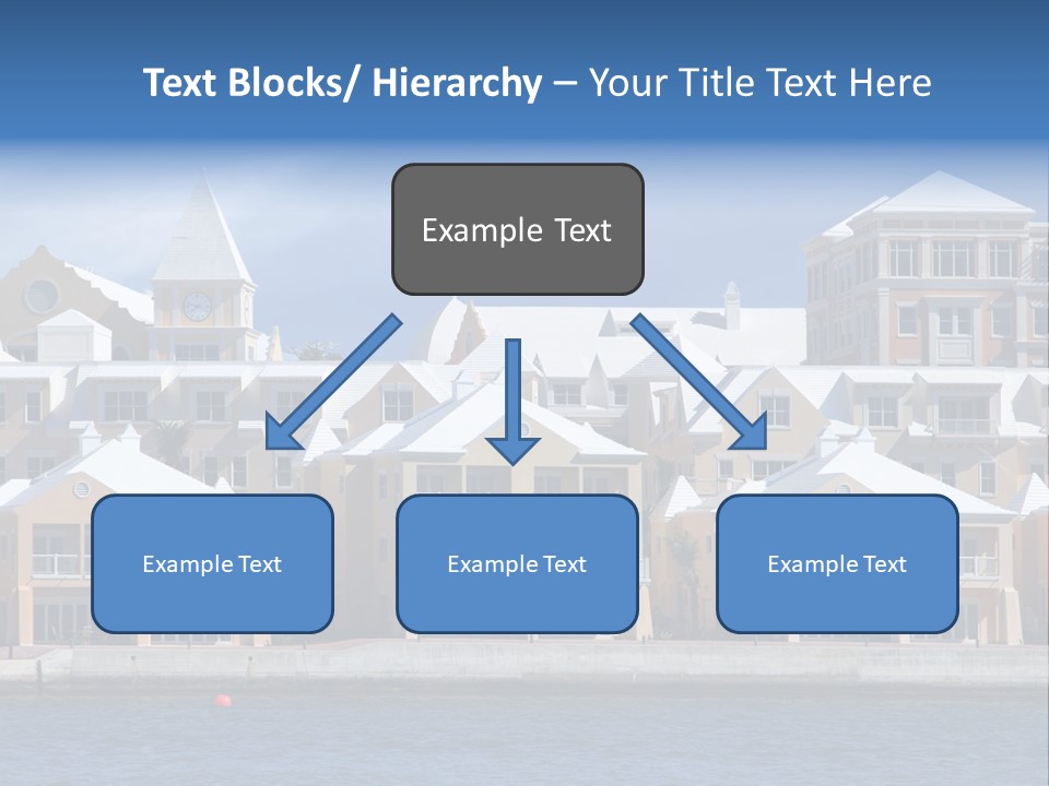 Bermudian Style Architecture In Condominiums Along The Waterfront In Hamilton. Bermuda. PowerPoint Template